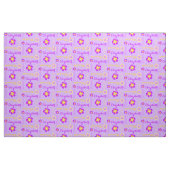 Blume personalisierter Name Text lila Gewebe Stoff (Fat Quarter (45,7 x 55,9 cm))
