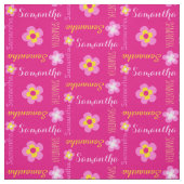 Blume personalisierter Name typografische Gewebe Stoff (Muster)