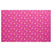 Blume personalisierter Name typografische Gewebe Stoff (Fat Quarter (45,7 x 55,9 cm))