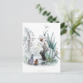 Blume personifiziert postkarte (Stehend Vorderseite)