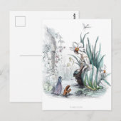 Blume personifiziert postkarte (Vorne/Hinten)