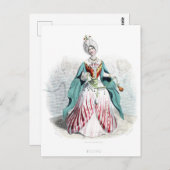 Blume personifiziert postkarte (Vorne/Hinten)