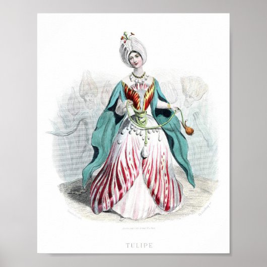 Blume personifiziert - Tulip Poster (Vorne)
