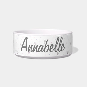 Blume Pet Bowl Personalisierter Name Napf