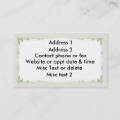 Blume Petal Girls 1 Visitenkarte (Rückseite)