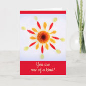 Blume Petal Mandala Krebsunterstützung Karte (Vorderseite)