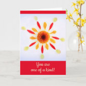 Blume Petal Mandala Krebsunterstützung Karte (Gelbe Blume)