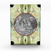 Blume-Petalen aus weißem Peony kreieren Ihre eigen Fotoblock (Vorderseite)