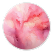 Blume-Petalen mit weichem Rosa Keramikknauf (Vorderseite)