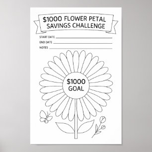 Blume Petals $1000 Sparkasse Challenge Tracker Poster
