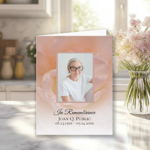 Blume Petals Beerdigung Beileid Dankeskarte