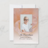 Blume Petals Beerdigung Beileid Dankeskarte (Vorderseite)