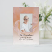 Blume Petals Beerdigung Beileid Dankeskarte (Stehend Vorderseite)