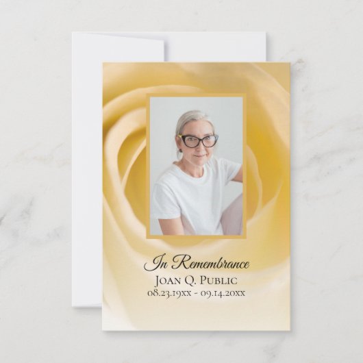 Blume-Petals-Beerdigungsdenkmal-Beileid Dankeskarte (Vorderseite)