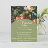 Blume Petals Bridal Dusche Einladung (Stehend Vorderseite)