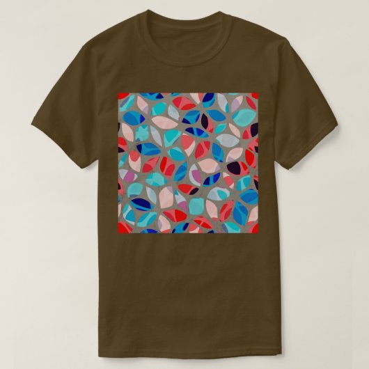 Blume Petals farbiges Muster T-Shirt (Design vorne)