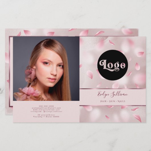 Blume Petals Imitate Bifold Broschüre (Vorne/Hinten)