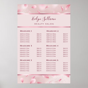 Blume Petals Imitate Fohlen Preisliste Plakat