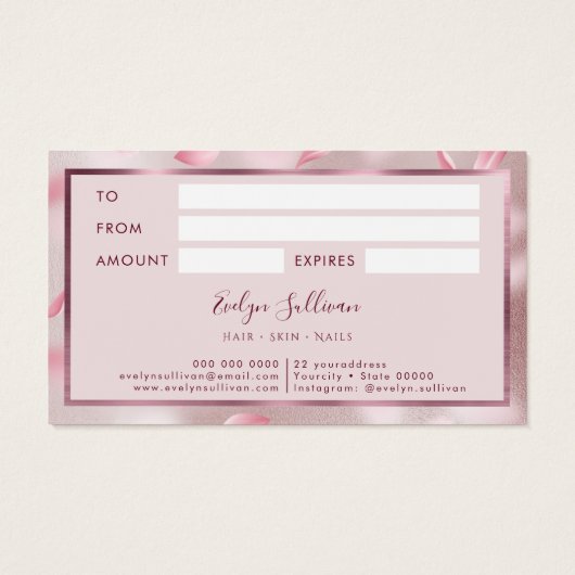 Blume Petals Imitate Fossilienkarte (Rückseite)