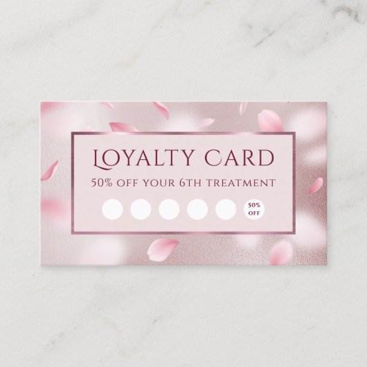 Blume Petals Imitate Treuekarte Visitenkarte (Vorderseite)