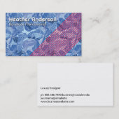Blume Petals Muster | Blau der Künste Visitenkarte (Vorne/Hinten)