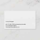 Blume Petals Muster | Blau der Künste Visitenkarte (Rückseite)