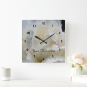 Blume Petals Nature Quadratische Wanduhr (Zuhause)