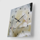Blume Petals Nature Quadratische Wanduhr (Winkel)