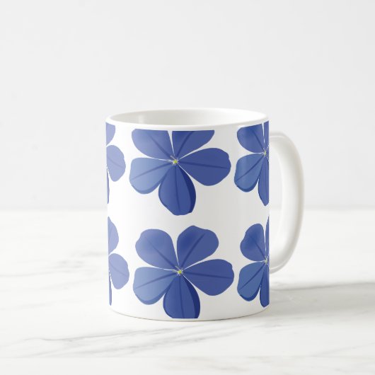 Blume Petals Plumbago Kaffeetasse (VorderseiteRechts)