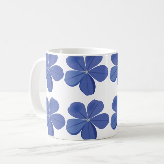 Blume Petals Plumbago Kaffeetasse (Vorderseite Links)
