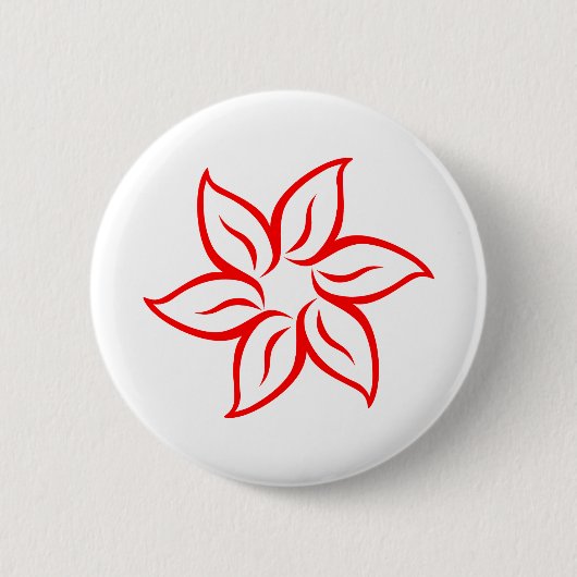 Blume Petals Red Floral Blossom Schöne Pflanze Button (Vorderseite)