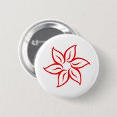 Blume Petals Red Floral Blossom Schöne Pflanze Button (Vorne & Hinten)