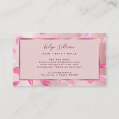 Blume Petals Rose Gold Fossil Visitenkarte (Rückseite)