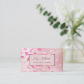 Blume Petals Rose Gold Fossil Visitenkarte (Stehend Vorderseite)