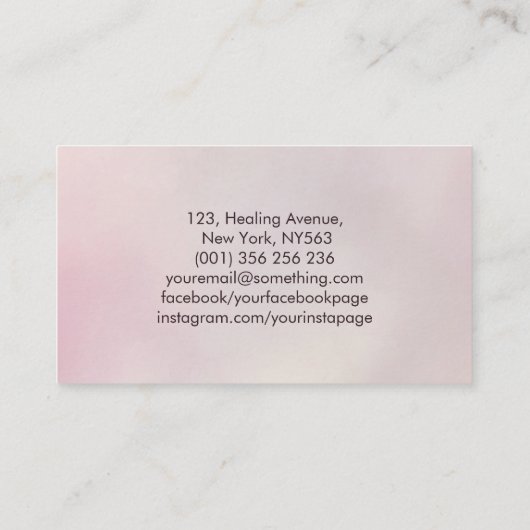 Blume Petals - Samen von Leben Visitenkarte (Rückseite)