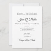 Blume Petals Toten Jubiläum Einladung (Rückseite)