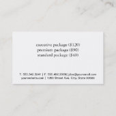 Blume Petals Visitenkarte (Rückseite)