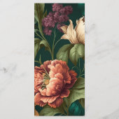 Blume Petals Wedding Menu Menükarte (Rückseite)