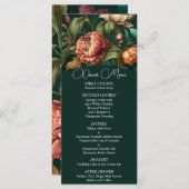 Blume Petals Wedding Menu Menükarte (Vorne/Hinten)