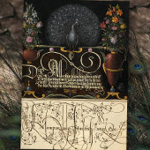 Blume, Pfau, Schmetterlinge und Kalligraphie Seidenpapier