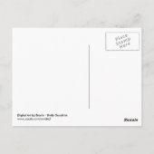 Blume Pfauenfarben Postkarte (Rückseite)