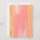 Blume Pfirsich und Rosa Garten Einladung (Rückseite)