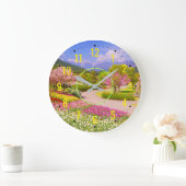 Blume & Pflanze Garten - Moderner Außenbereich Große Wanduhr (Zuhause)