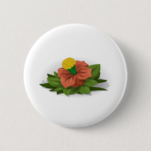 Blume Pflanze Grüner Gelbgrüner Naturfrühling Button (Vorderseite)