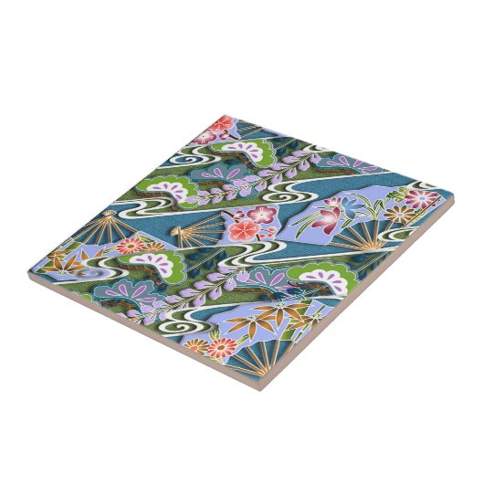 Blume, Pflanze und Ventilatoren Fliese (Seite)