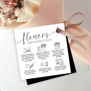 Blume Pflege Minimalistisches Logo Florist Hang Ta Geschenkanhänger