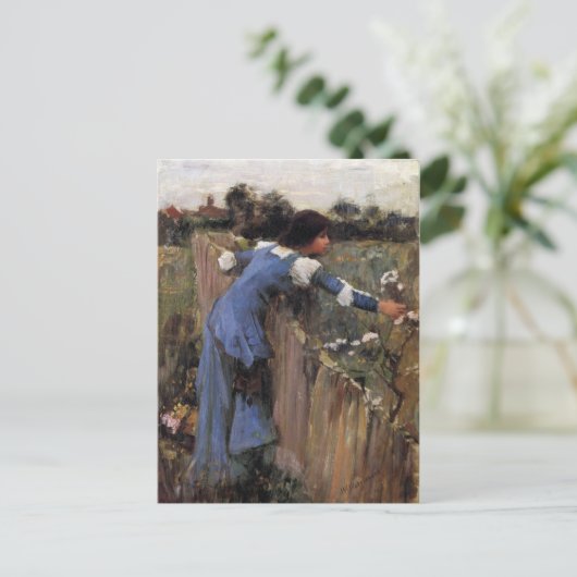 Blume Picker Postkarte (Stehend Vorderseite)