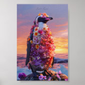 Blume Pinguin Print & Download Poster (Vorne)
