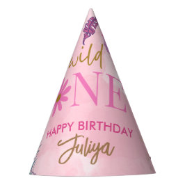 Blume pink 1. Geburtstag Partyhütchen