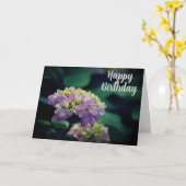 Blume "Pink and White Hydrangea Garden" Karte (Gelbe Blume)